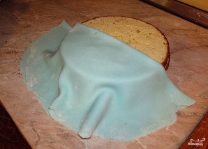 Детский торт с мастикой своими руками - фото шаг 2