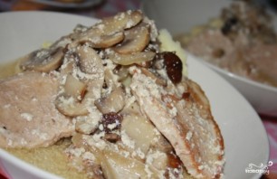 Свинина со сливками и грибами - фото шаг 6