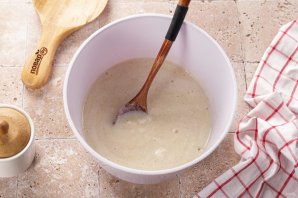 "Манник" на кефире с какао - фото шаг 3