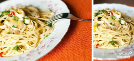 Спагетти с кальмарами - фото шаг 6