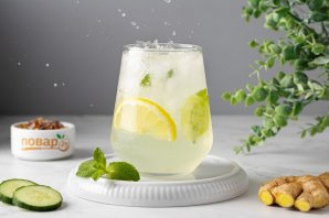 Огуречно-лимонный напиток с имбирём и мятой - фото шаг 8