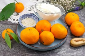 Торт с мандаринами без выпечки - фото шаг 1