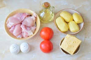 Мясо по-французски с курицей - фото шаг 1