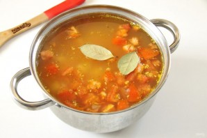Гороховый суп с помидорами - фото шаг 7