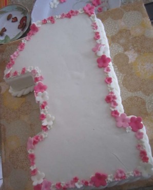 Торт "Единичка для девочки" - фото шаг 12