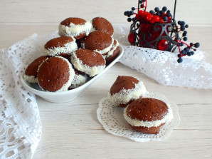 Шоколадное печенье с кокосовым кремом - фото шаг 19