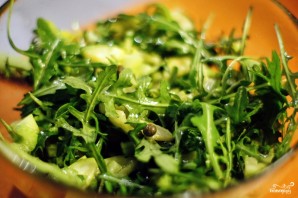 Зеленый салат с каперсами - фото шаг 8