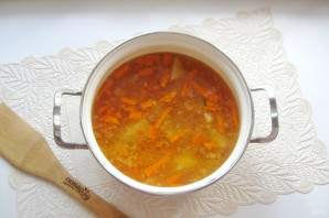 Рисовый суп с колбасой - фото шаг 7
