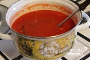 Томатный суп с сыром - фото шаг 4