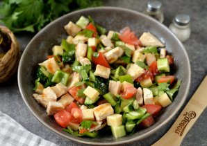 Салат с курицей, овощами и сыром - фото шаг 6