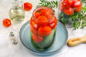 Помидоры с огурцами (закатки) - фото шаг 5