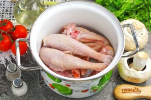 Куриный суп с шампиньонами - фото шаг 2