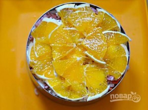 Салат с курицей и апельсинами слоями - фото шаг 6