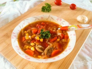 Суп из овощей и грибов - фото шаг 6
