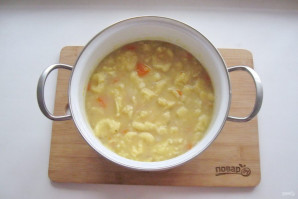 Гороховый суп с клецками - фото шаг 12