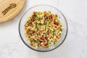 Салат с булгуром и овощами - фото шаг 5