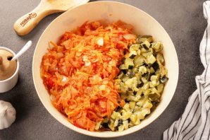 Икра из кабачков жареная