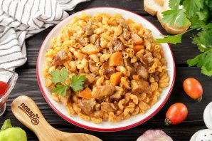 Макароны с мясом в мультиварке - фото шаг 12