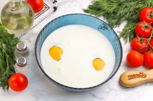 Блины с курицей и сыром - фото шаг 3