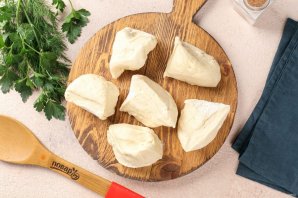Хычины с сыром и картофелем - фото шаг 8