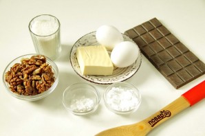 Шоколадно-ореховые кексы - фото шаг 1