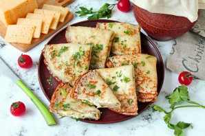 Блины с сыром - фото шаг 14