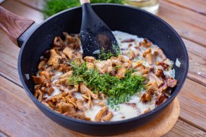 Лисички со сливками - фото шаг 11