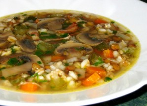 Грибной суп с чечевицей - фото шаг 9