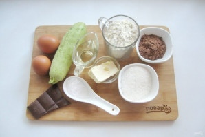 Шоколадный кекс с кабачком - фото шаг 1