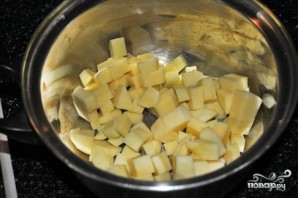Сырный суп с шампиньонами и копченостями  - фото шаг 2