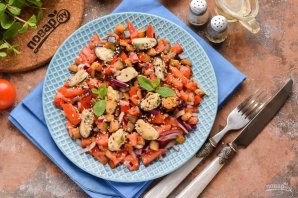 Салат с мидиями и баклажанами - фото шаг 7