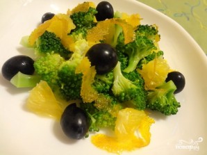 Салат из брокколи с апельсином - фото шаг 8