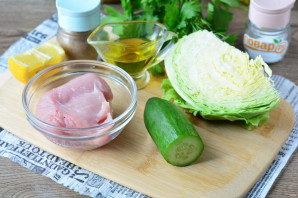 Салат с курицей и белокочанной капустой - фото шаг 1