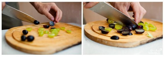 Салат из сулугуни и винограда - фото шаг 3
