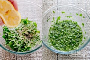 Салат из авокадо с креветками и зеленью - фото шаг 6
