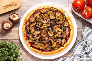 Постная пицца с грибами - фото шаг 17