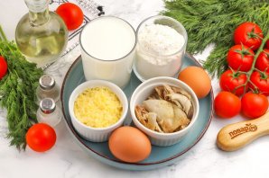 Блины с курицей и сыром - фото шаг 1