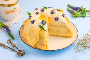 Блинный торт с заварным кремом - фото шаг 18