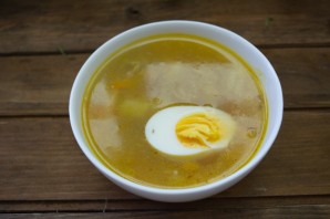 Суп с мясом и яйцом - фото шаг 8