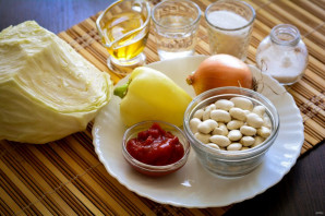 Салат с капустой и фасолью на зиму - фото шаг 1
