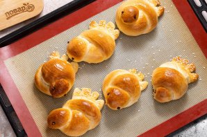 Постные булочки "Жаворонки" - фото шаг 15