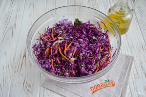 Очищающий салат из краснокочанной капусты - фото шаг 5