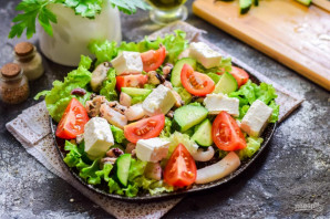 Салат с морепродуктами и сыром - фото шаг 7
