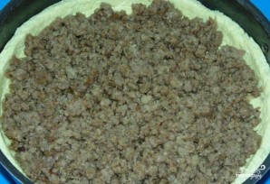 Открытый пирог с мясом и капустой - фото шаг 10