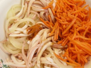Кальмар по-корейски с морковью - фото шаг 6