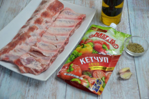 Свиные ребрышки-гриль с кетчупом "Лечо" "Махеевъ" - фото шаг 1