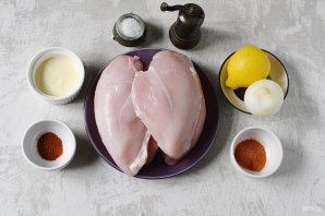 Шашлык из куриной грудки - фото шаг 1