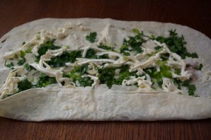 Лаваш с плавленым сыром и зеленью  - фото шаг 5