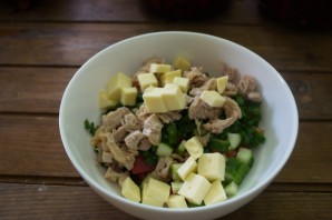 Салат с фетой и курицей - фото шаг 4