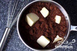Шоколадные маффины со сливками и вишней - фото шаг 1